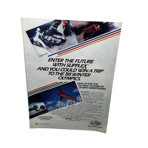 1987 Dupont Sports Products Supplex Nylon Original Print Ad Vintage 80s